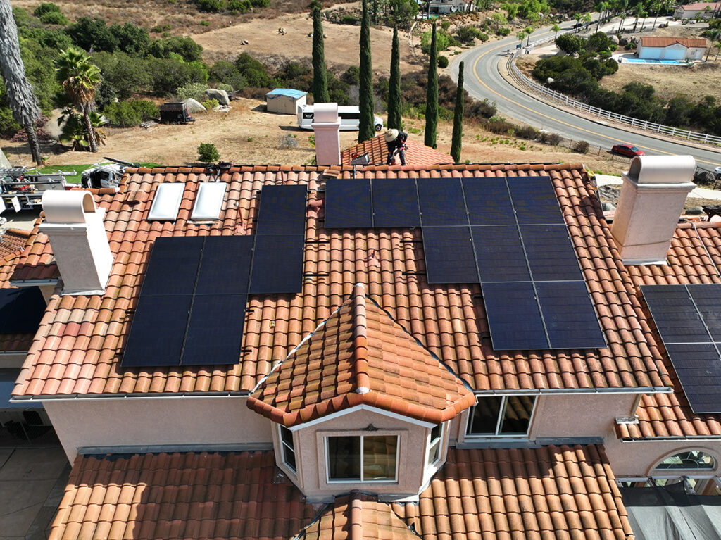 Solar Energy system installed to avoid blackouts with battery backup