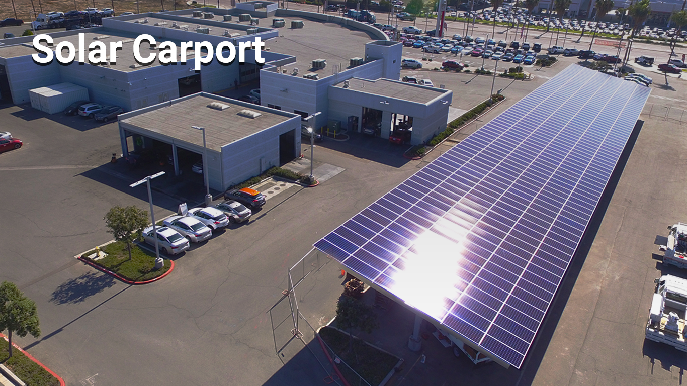 Solar Carport Example by SolarTech