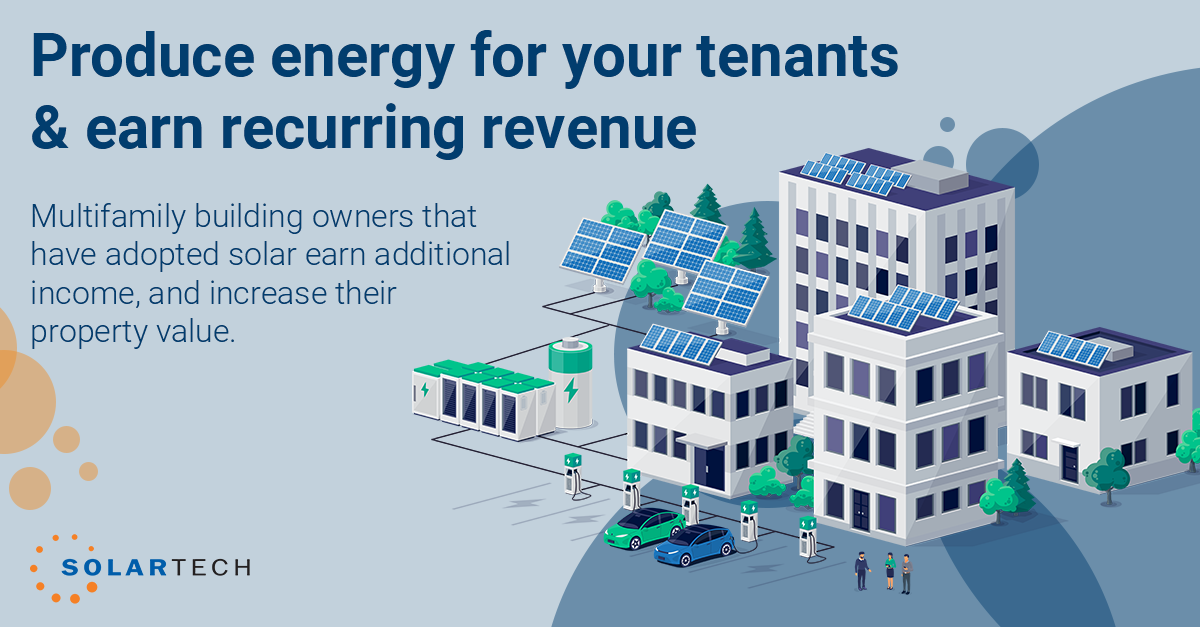 Earn an additional income by becoming the energy producer for your tenants