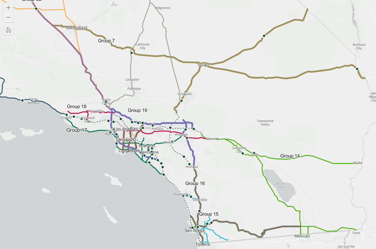 Map of alternative fuel corridors