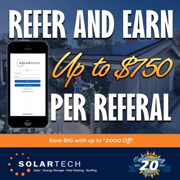 Refer and Earn Up to $750 with SolarTech!