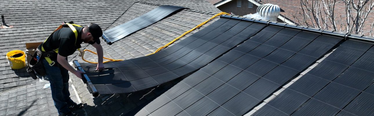 Solar Pool heating installation