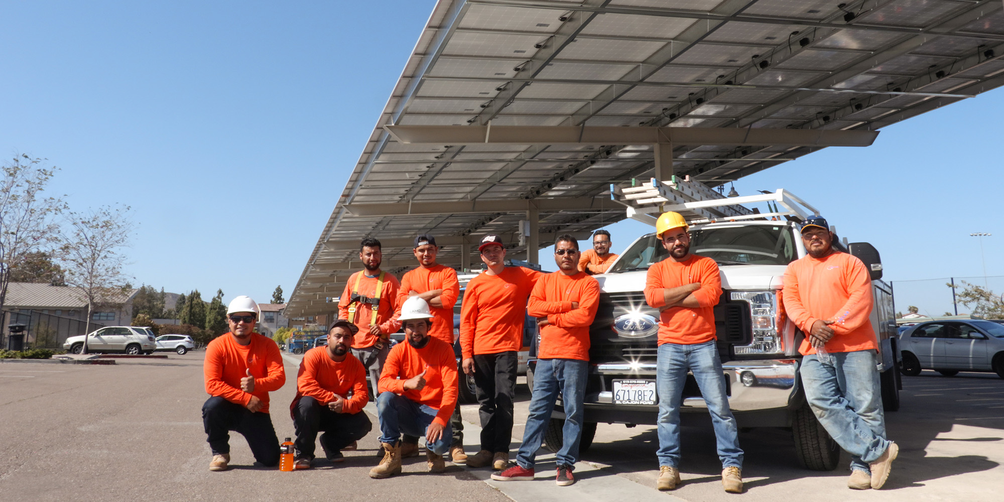 Solar carport crew